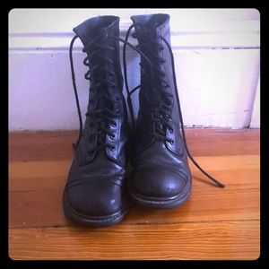 Lightly used combat boots